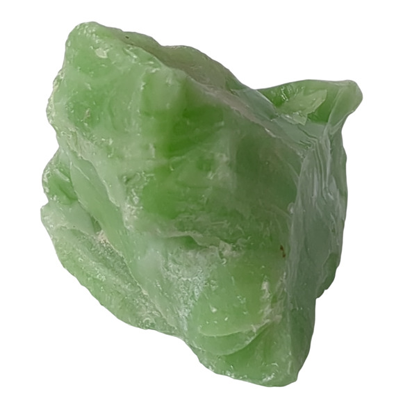 Jadeite Lime Green Art Glass Cullet Glowing Swirled Manganese Glass #4GL97 - Picture 5 of 6